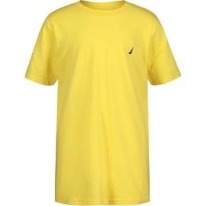 Nautica Boys’ Short Sleeve Solid Crew Neck T-Shirt, Soft, Comfortable, Relaxed Fit(Aspen Yellow)