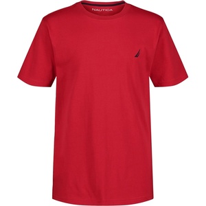 Nautica Boys’ Short Sleeve Solid Crew Neck T-Shirt, Soft, Comfortable, Relaxed Fit(Carmine)