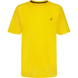 Nautica Boys’ Short Sleeve Solid Crew Neck T-Shirt, Soft, Comfortable, Relaxed Fit(Lemon)