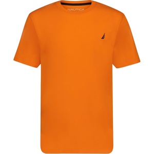 Nautica Boys’ Short Sleeve Solid Crew Neck T-Shirt, Soft, Comfortable, Relaxed Fit(Persimmon)