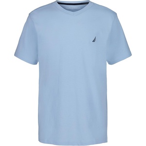 Nautica Boys’ Short Sleeve Solid V-Neck T-Shirt, Soft, Comfortable, Relaxed Fit(Blue Bell)