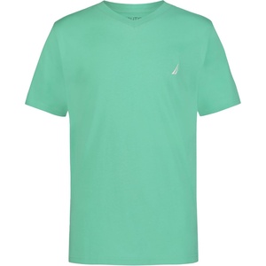 Nautica Boys’ Short Sleeve Solid V-Neck T-Shirt, Soft, Comfortable, Relaxed Fit(Spearmint)