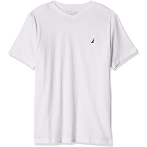 Nautica Boys’ Short Sleeve Solid V-Neck T-Shirt(Legacy White)