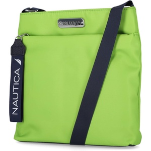 Nautica Diver Nylon Small Women’s Crossbody Bag Purse with Adjustable Shoulder Strap(Lime)