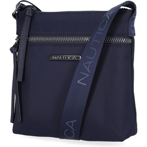 Nautica Diver Nylon Small Women’s Crossbody Bag Purse with Adjustable Shoulder Strap(Zipper Up Indigo)