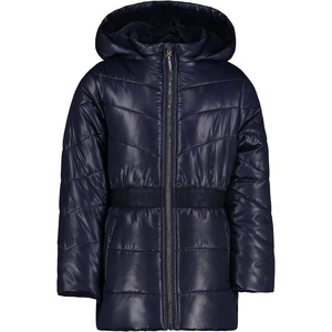 Nautica Girls’ Heavyweight Hooded Winter Puffer Coat With Full Length Zipper(Peacoat Sparkle)