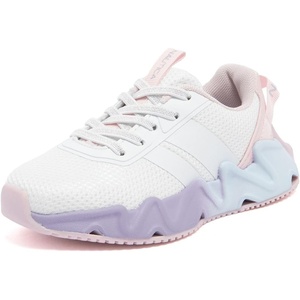 Nautica Girls Kids Running Sneakers | Comfortable Tennis Shoes with Chunky Sculpted Bottom | Sizes for Big & Little Kids -(Lace-Up/Bungee)(White Iridescent)