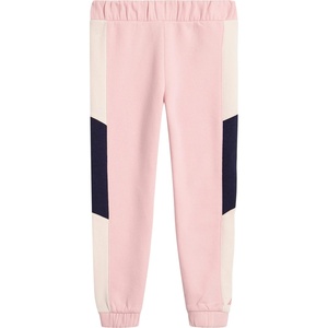 Nautica Girls’ Logo Sweatpants, Fleece Joggers with Ribbed Cuffs & Functional Side Pockets(Coral Blush)
