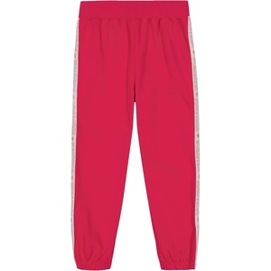 Nautica Girls’ Logo Sweatpants, Fleece Joggers with Ribbed Cuffs & Functional Side Pockets(Purple Beetroot)