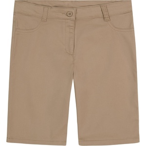 Nautica Girls School Uniform Bermuda Shorts, Pull-on Fit, Stretchy Material, Functional Pockets(Khaki)