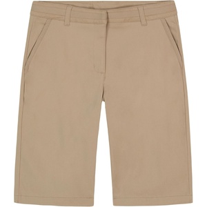 Nautica Girls School Uniform Bermuda Shorts, Pull-on Fit, Stretchy Material, Functional Pockets(Khaki Twill)