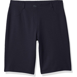 Nautica Girls School Uniform Bermuda Shorts, Pull-on Fit, Stretchy Material, Functional Pockets(Navy Knit)