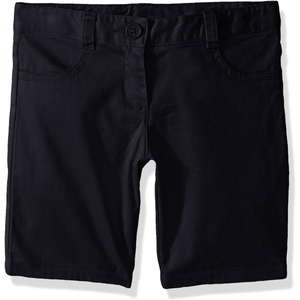 Nautica Girls School Uniform Bermuda Shorts, Pull-on Fit, Stretchy Material, Functional Pockets(Navy Su)
