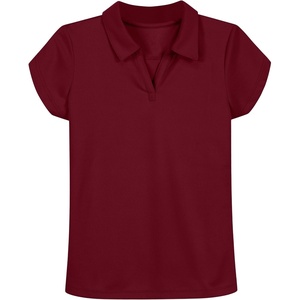 Nautica Girls’ Short Sleeve Performance Polo(Burgundy)