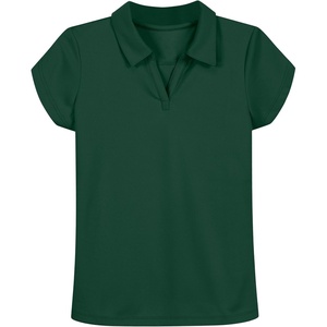 Nautica Girls’ Short Sleeve Performance Polo(Forest Green)