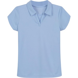 Nautica Girls’ Short Sleeve Performance Polo(Light Blue)