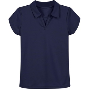Nautica Girls’ Short Sleeve Performance Polo(Navy)