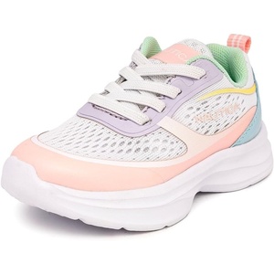 Nautica Girls Toddler Knit Slip-On Sneakers with Max Comfort Sole, Bungee Closure, Tennis Running Shoes for School and Play (Toddler/Little Kid)(White Pastel)
