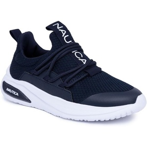 Nautica Kids Athletic Slip-On Sneakers – Comfortable Bungee Running Shoes for Boys and Girls – Stylish and Supportive Footwear for Active Kids (Big Kid/Little Kid/Toddler)(Navy)