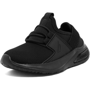 Nautica Kids Athletic Slip-On Sneakers – Comfortable Bungee Running Shoes for Boys and Girls – Stylish and Supportive Footwear for Active Kids (Big Kid/Little Kid/Toddler)(Black on Black Molded)