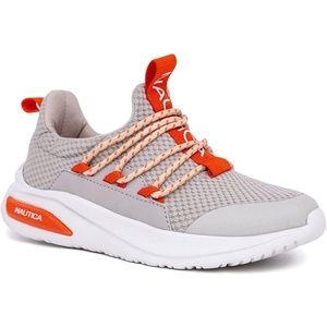 Nautica Kids Athletic Slip-On Sneakers – Comfortable Bungee Running Shoes for Boys and Girls – Stylish and Supportive Footwear for Active Kids (Big Kid/Little Kid/Toddler)(Bone Orange)