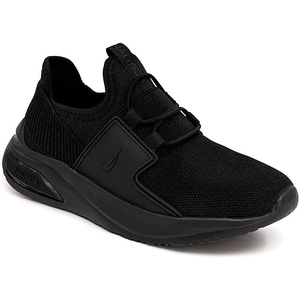 Nautica Kids Athletic Slip-On Sneakers – Comfortable Bungee Running Shoes for Boys and Girls – Stylish and Supportive Footwear for Active Kids (Big Kid/Little Kid/Toddler)(Black Mono 2)