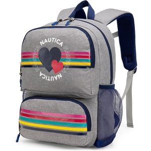 Nautica Kids Backpack for School | Kindergarten Elementary Kids Backpack | 16″ Tall | Mermaid Tail(Hearts)