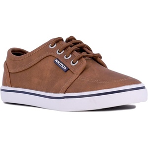 Nautica Kids Boys Lace-Up Fashion Sneakers Low-Top Dress Shoes for Youth – (Big Kid/Little Kid)(Tan-moulouya)
