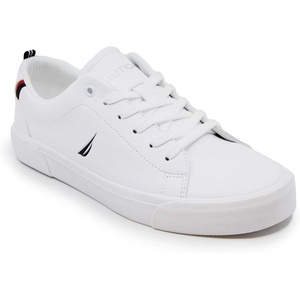 Nautica Kids Boys Lace-Up Fashion Sneakers Low-Top Dress Shoes for Youth – (Big Kid/Little Kid)(White Graves)