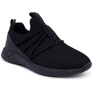Nautica Kids Boys and Girls Athletic Slip-On Sneakers, Lightweight Bungee Running Shoes for Toddler, Little Kid, and Big Kid(Benton-black Mono)