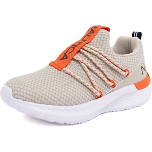 Nautica Kids Boys and Girls Athletic Slip-On Sneakers, Lightweight Bungee Running Shoes for Toddler, Little Kid, and Big Kid(Bone Orange-stellan)
