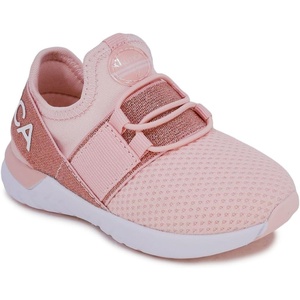 Nautica Kids Boys and Girls Athletic Slip-On Sneakers, Lightweight Bungee Running Shoes for Toddler, Little Kid, and Big Kid(Rose Gold)