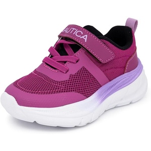 Nautica Kids Fashion Sneaker Athletic Running Shoe with One Strap |Boys – Girls|(Toddler/Little Kid)(Berry Lilac-marigi)