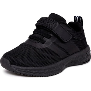 Nautica Kids Fashion Sneaker Athletic Running Shoe with One Strap |Boys – Girls|(Toddler/Little Kid)(Black Mono-breck)