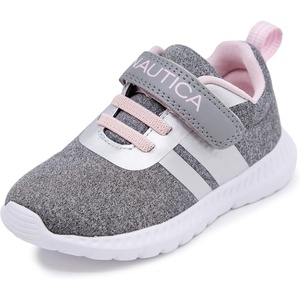 Nautica Kids Fashion Sneaker Athletic Running Shoe with One Strap |Boys – Girls|(Toddler/Little Kid)(Grey Heather)