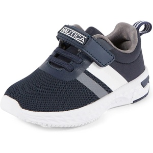 Nautica Kids Fashion Sneaker Athletic Running Shoe with One Strap |Boys – Girls|(Toddler/Little Kid)(Navy Grey-breck)