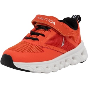 Nautica Kids Fashion Sneaker Athletic Running Shoe with One Strap |Boys – Girls|(Toddler/Little Kid)(Orange Black-mercer)