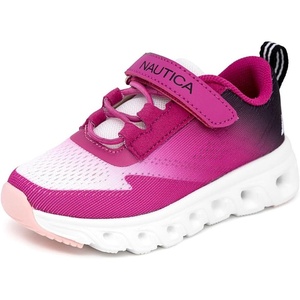Nautica Kids Fashion Sneaker Athletic Running Shoe with One Strap |Boys – Girls|(Toddler/Little Kid)(White Fushia Peach)