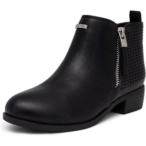 Nautica Kids Girls Ankle Bootie With Side Buckle and Zipper, Dress Boot -For Youth & Toddler (Toddler/Little/Big Kids)(Inara Black)