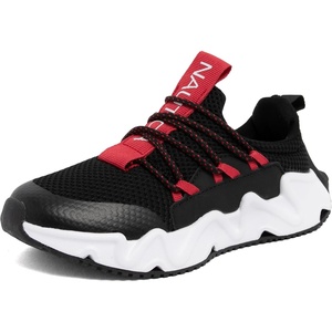 Nautica Kids Running Sneakers | Comfortable Shoes for Boys and Girls | Sizes for Big & Little Kids -(Lace-Up/Bungee) Manalapin(Red Black-mimm)
