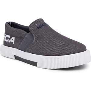 Nautica Kids Slip-On Sneakers – Casual Low-Top Shoes for Boys and Girls – Comfortable Athletic Style for School, Play, and Everyday Wear – Toddler/Little Kid/Big Kid Sizes(Grey Denim)