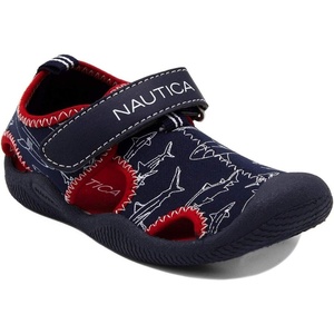 Nautica Kids Water Shoes for Boys Girls Toddler Quick Dry Swim Shoes Aqua Socks Beach Pool Closed Toe Barefoot Summer Watershoes for Toddlers Size 5-12(Shark Print)