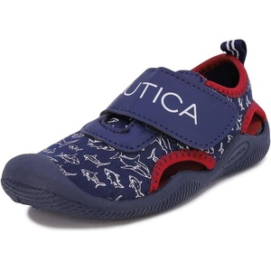 Nautica Kids Water Shoes for Boys Girls Toddler Quick Dry Swim Shoes Aqua Socks Beach Pool Closed Toe Barefoot Summer Watershoes for Toddlers Size 5-12(Blue)