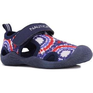 Nautica Kids Water Shoes for Boys Girls Toddler Quick Dry Swim Shoes Aqua Socks Beach Pool Closed Toe Barefoot Summer Watershoes for Toddlers Size 5-12(Red White Blue Tie Dye)