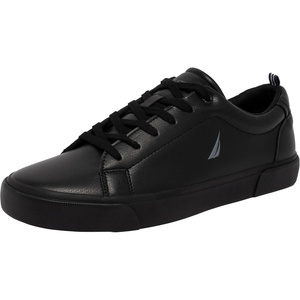 Nautica Men’s Casual Shoe, Classic Lace-Up Low Top Loafer, Fashion Sneaker – in Medium & Wide Width Sizes(Black Mono)