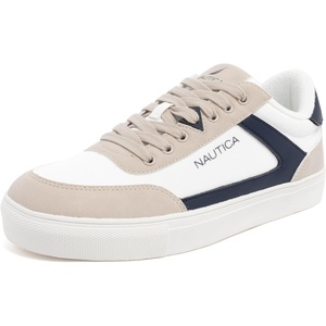 Nautica Men’s Casual Shoe, Classic Lace-Up Low Top Loafer, Fashion Sneaker – in Medium & Wide Width Sizes(Off White Navy-jansen)
