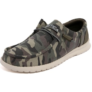 Nautica Men’s Comfort Loafers, Slip-On Boat Shoe, Lightweight Casual Stretch Sneaker-Rushford(Camo)