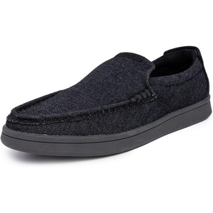 Nautica Men’s Slip-On Loafers Casual Moc Toe Sneakers Boat Shoes Slipper for Men – Lightweight & Comfortable – Derwin(Black Denim)