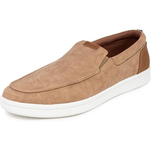 Nautica Men’s Slip-On Loafers Casual Moc Toe Sneakers Boat Shoes Slipper for Men – Lightweight & Comfortable – Derwin(Tan Smooth-patro)