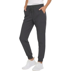 Nautica Scrub Pants for Women, Breathable Drawstring Jogger Scrubs for Women, 5 Pocket Stretch Soft Scrub Bottoms for Woman(Charcoal)